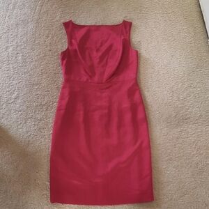 Banana Republic Berry Red Satin Sheath Cocktail Dress